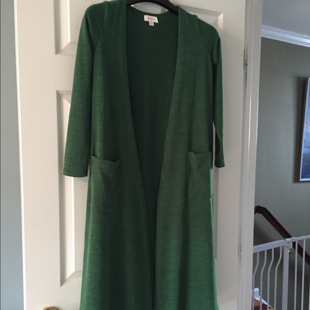 Lularoe Sarah XS bright green cardigan